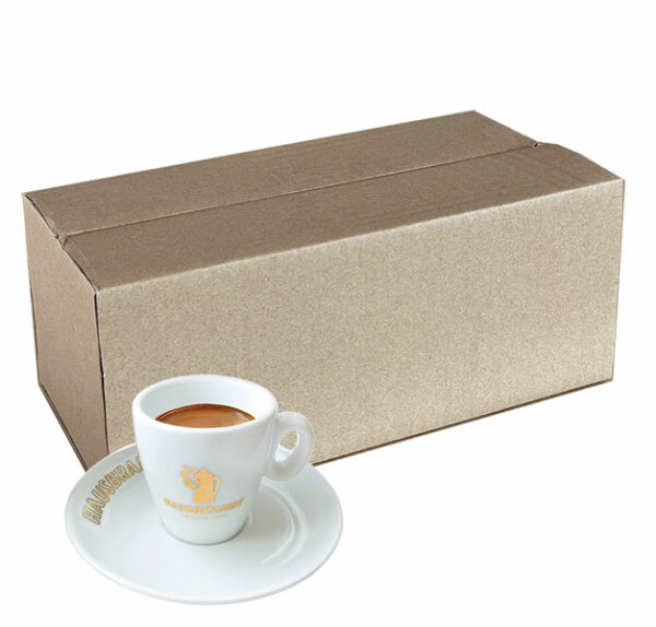 espresso šoljice Hausbrandt u natron kutijic sa tacnicama set od 6 komada porcelan
